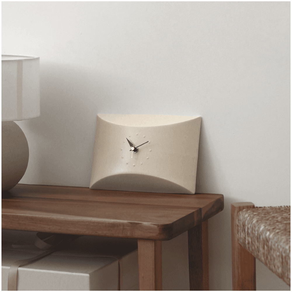 너트 벽시계_아몬드 크림