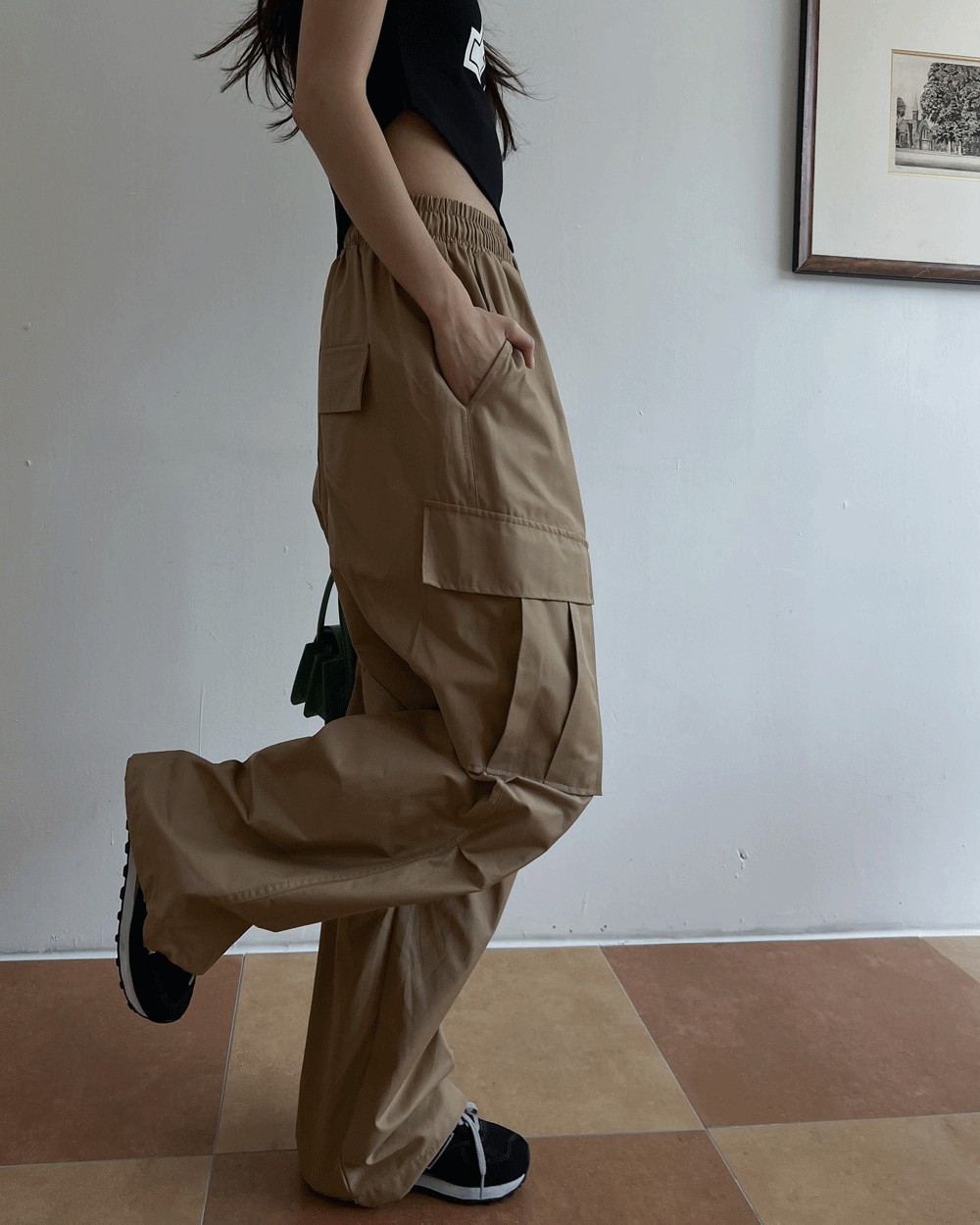 2WAY 멀슨 카고 밴딩 와이드 팬츠[UNISEX]