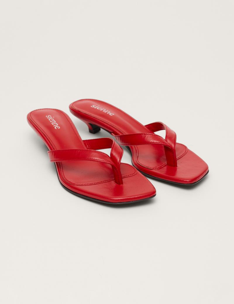Low Flip Flop Sandals (Red)