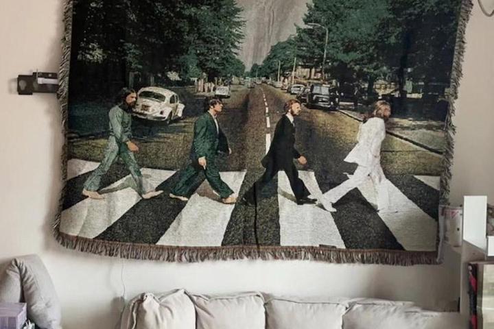 [해외] 비틀즈 블랭킷 패브릭포스터 캠핑/차박 블랭킷 소파담요 러그 월행잉