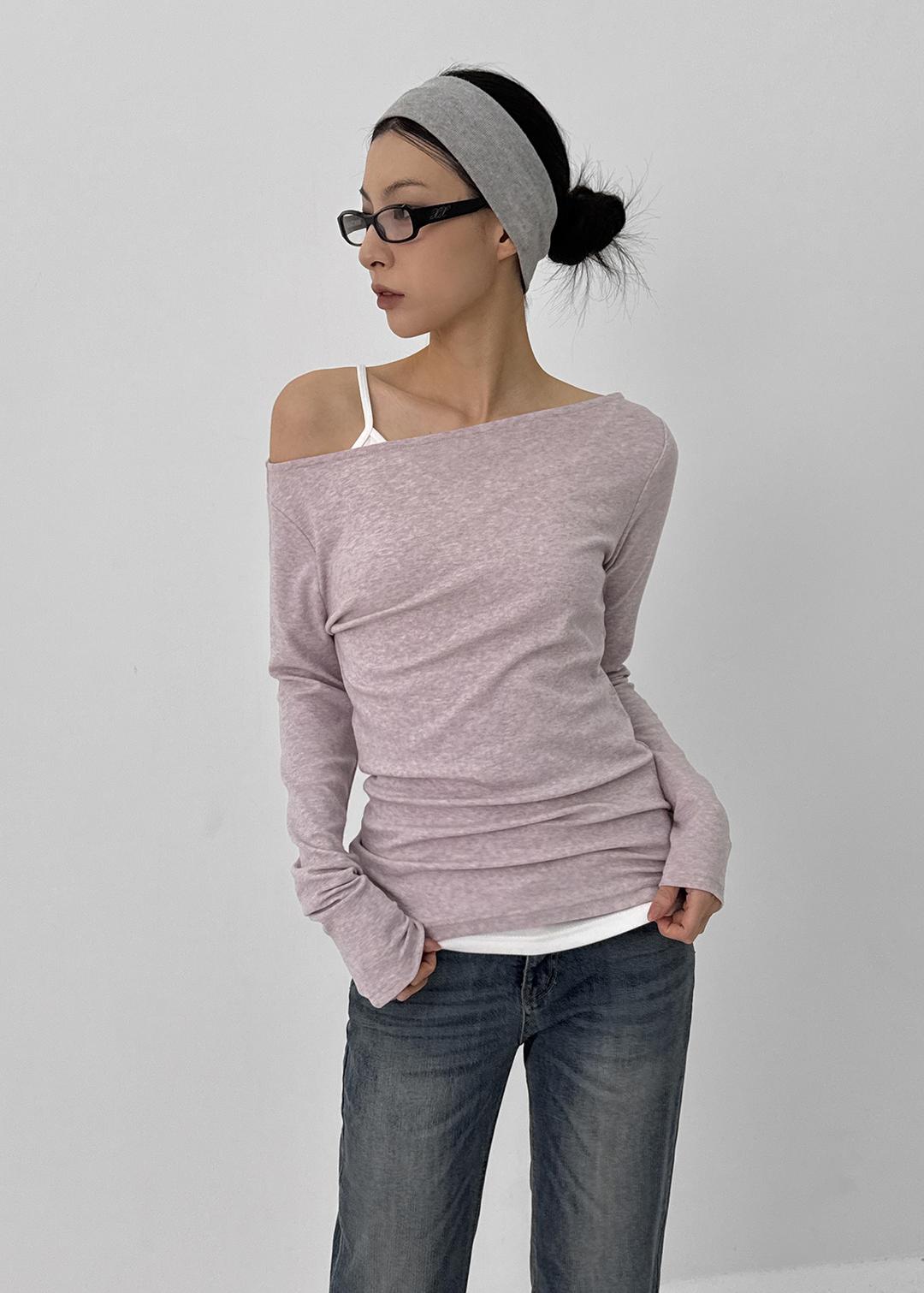 블랙업 [MADE] 푸쉬 울 보트넥 긴팔티