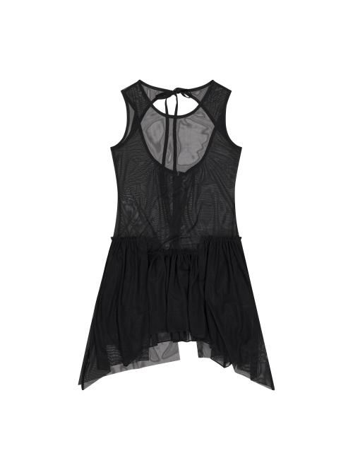 뚜오미오(TUOMIO)  MULTI LAYER MESH DRESS [BLACK] - 사이즈 & 후기 | 무신사