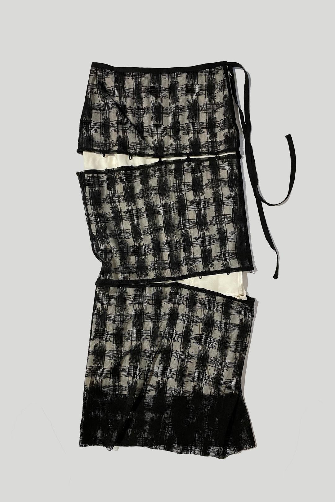 3 LAYERS CHECK SKIRT
