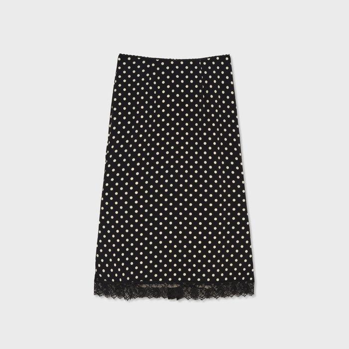 HBT Soft Lace Dot Skirt (BLACK)