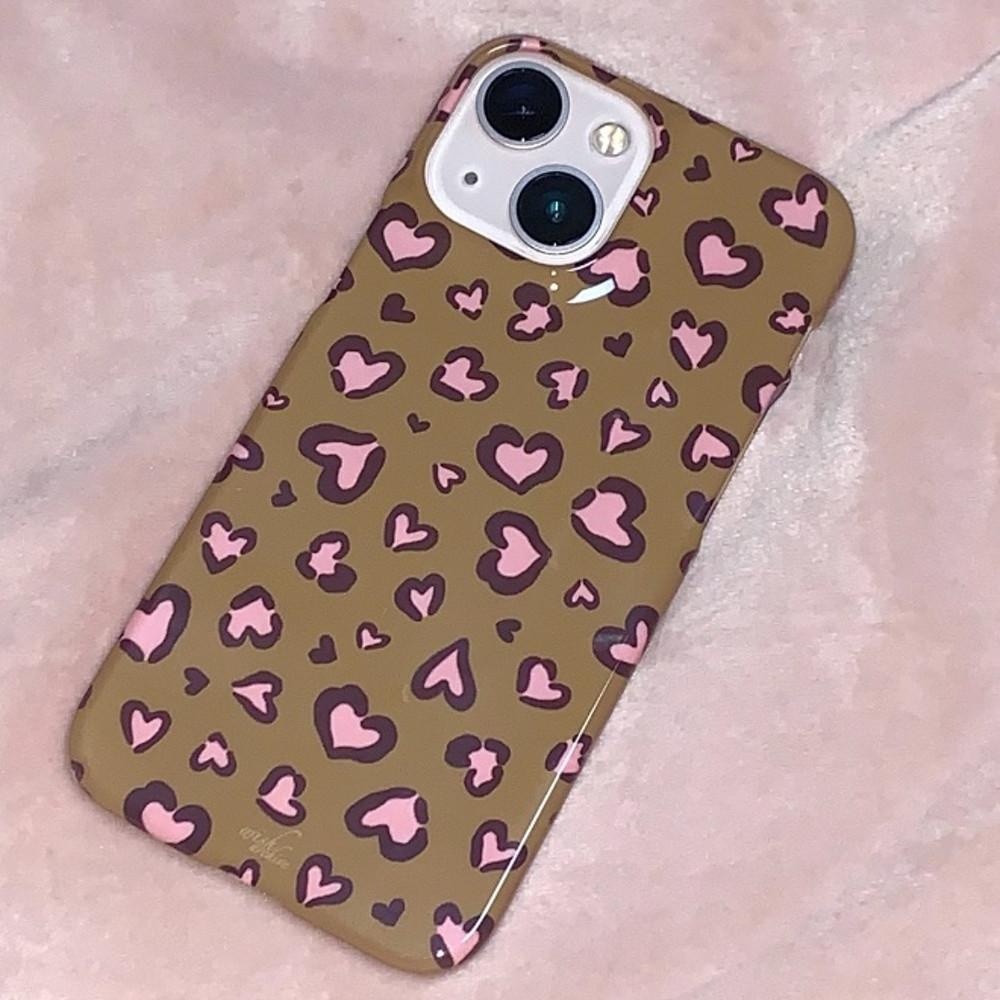 [위시아카이브] 러블리 레오파드 유광 하드 케이스 카드수납 케이스 (brown)