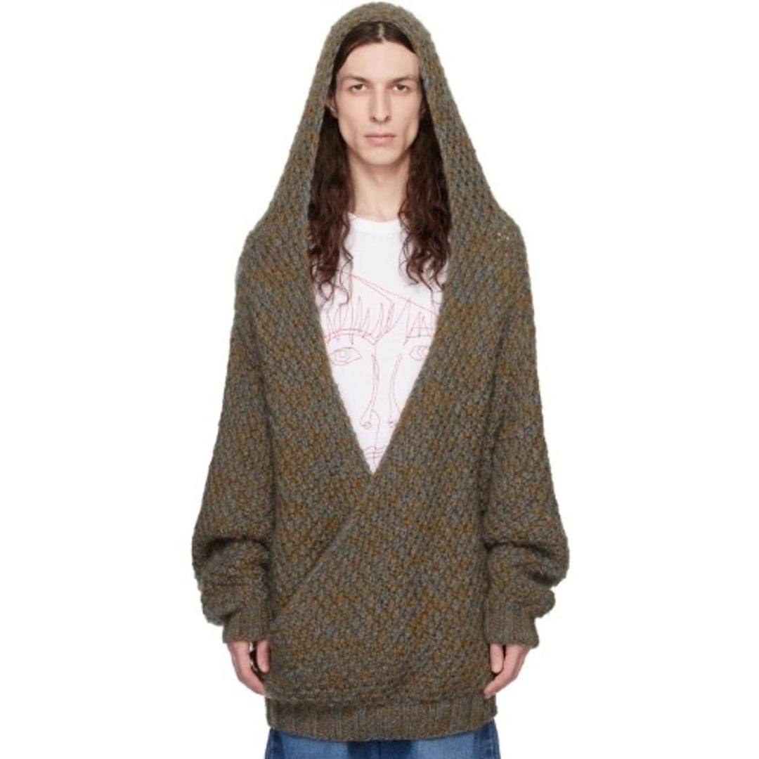 Bless Gray V-Neck Hoodie | 후루츠패밀리