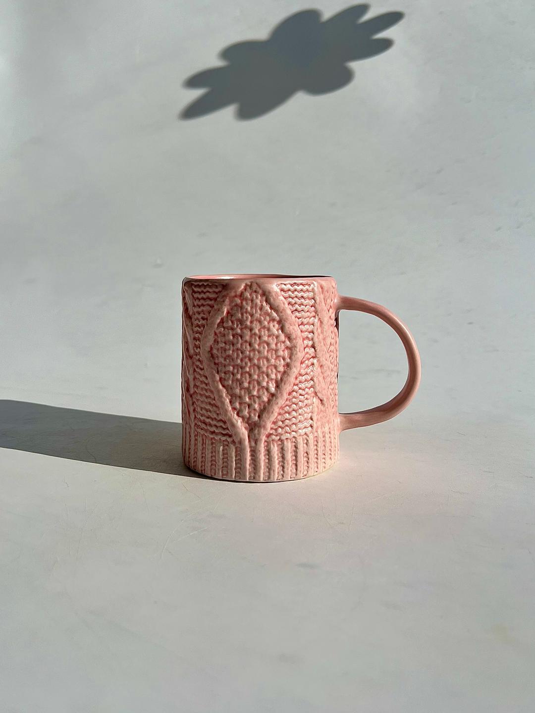 knit Big Cup_sunset pink