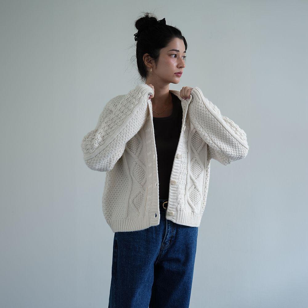 Roco Alpaca Cardigan (Ivory)