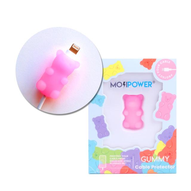 모지파워 MOJIPOWER 케이블바이트 케이블보호캡 구미베어 핑크