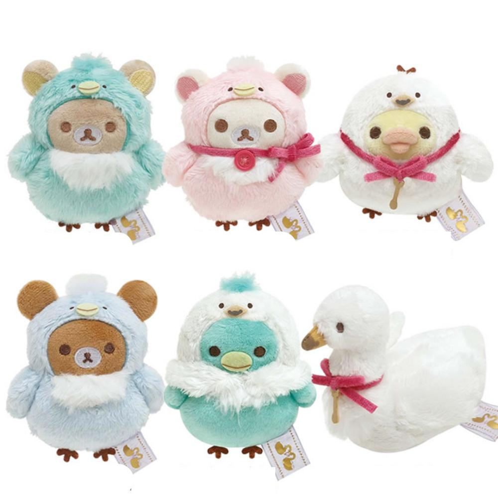 리락쿠마 스완 테노리 마스코트 인형/산엑스 백조 금색 꽃 시리즈