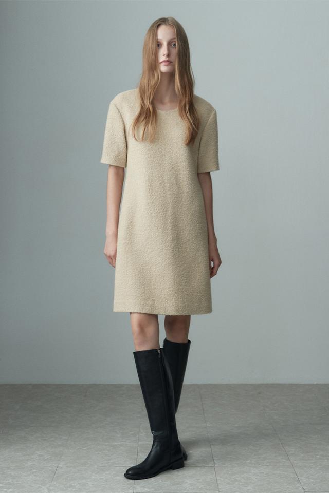 ALPACA BLENDED HALF SLEEVE DRESS