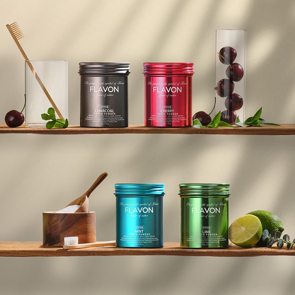 플라본 무불소 베이킹소다 거품치약 비건 가루치약