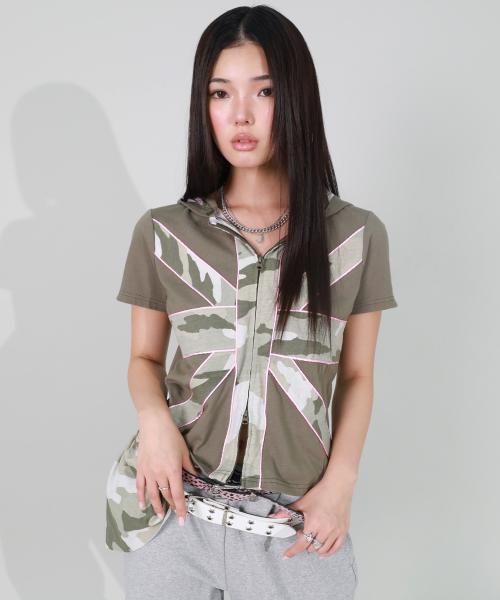 CROSS PATCH HOODIE KHAKI