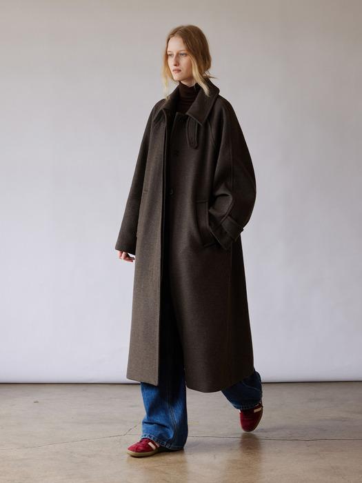 Touve Wool Cashmere Blend Balmacan Coat