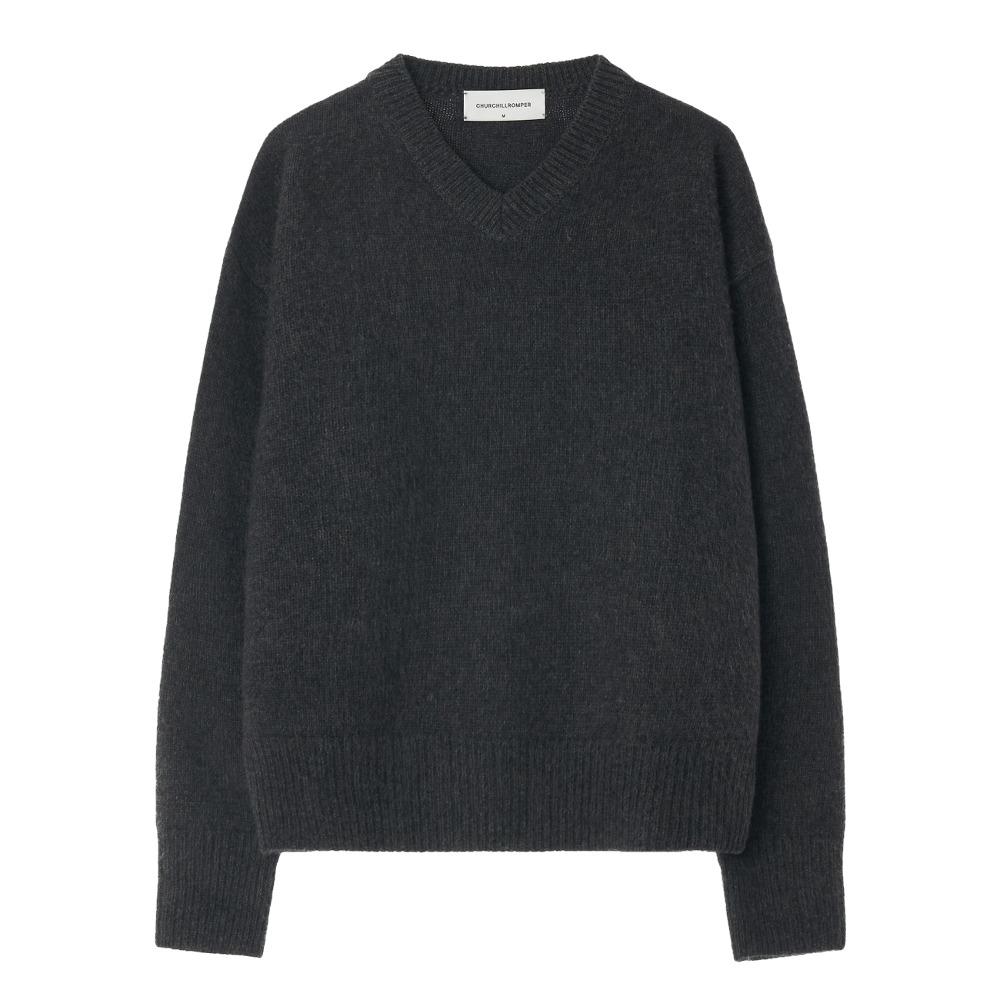 CHURCHILLROMPER Wool V Neck Fullover "Charcoal\"