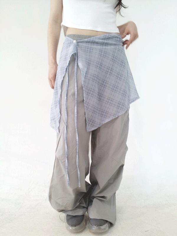 layered check sk (2color)