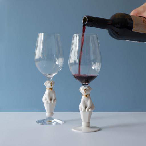 '조은, 쉼 Ceramics' 강아지 와인잔