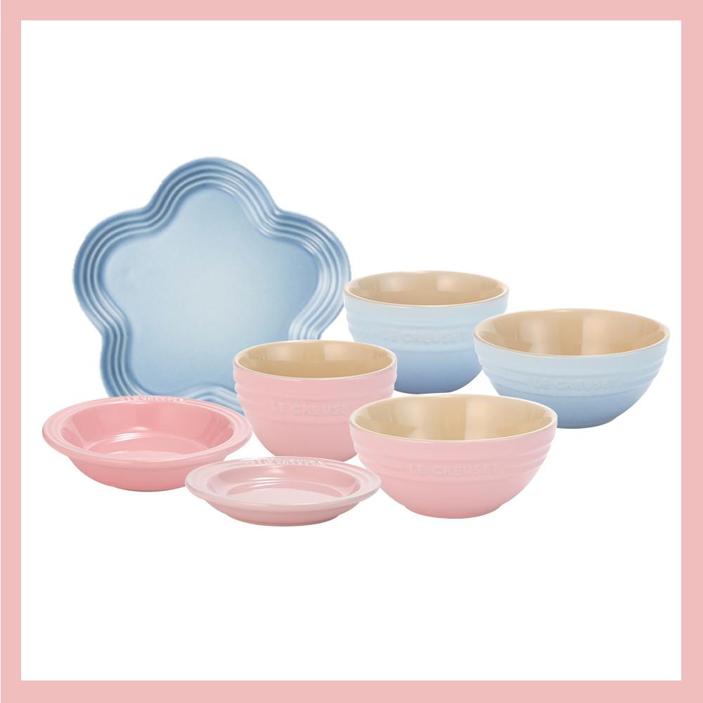 [15%쿠폰] 르크루제 소르베 플라워 한식세트 (7P)