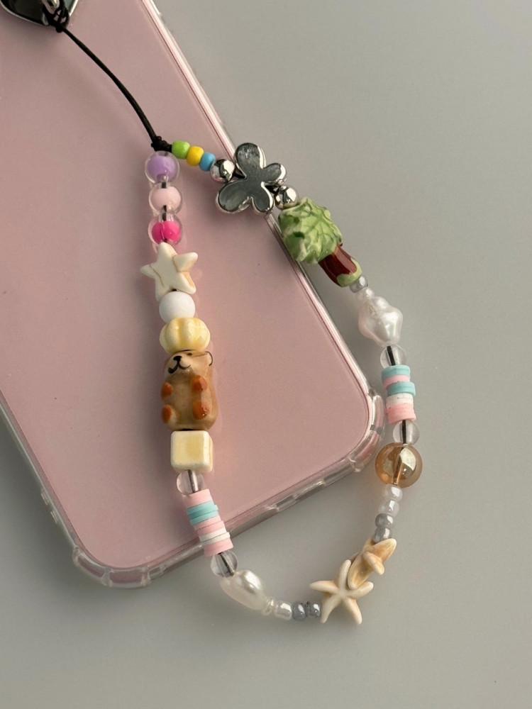 바캉스 곰돌이 비즈 스트랩