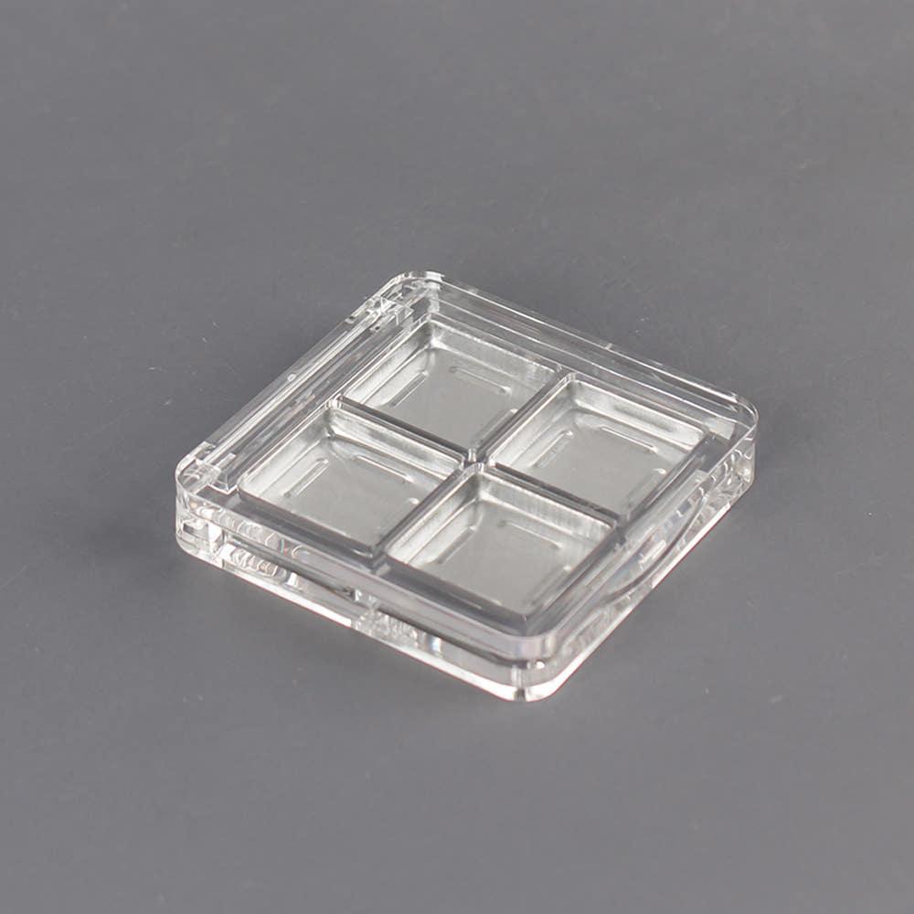 립밤 아이섀도우 용기 화장품 케이스 실버판 투명 4구 공병