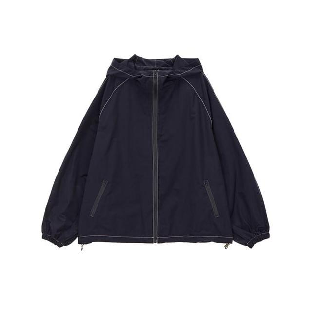 LOGO HOODY JACKET IN NAVY