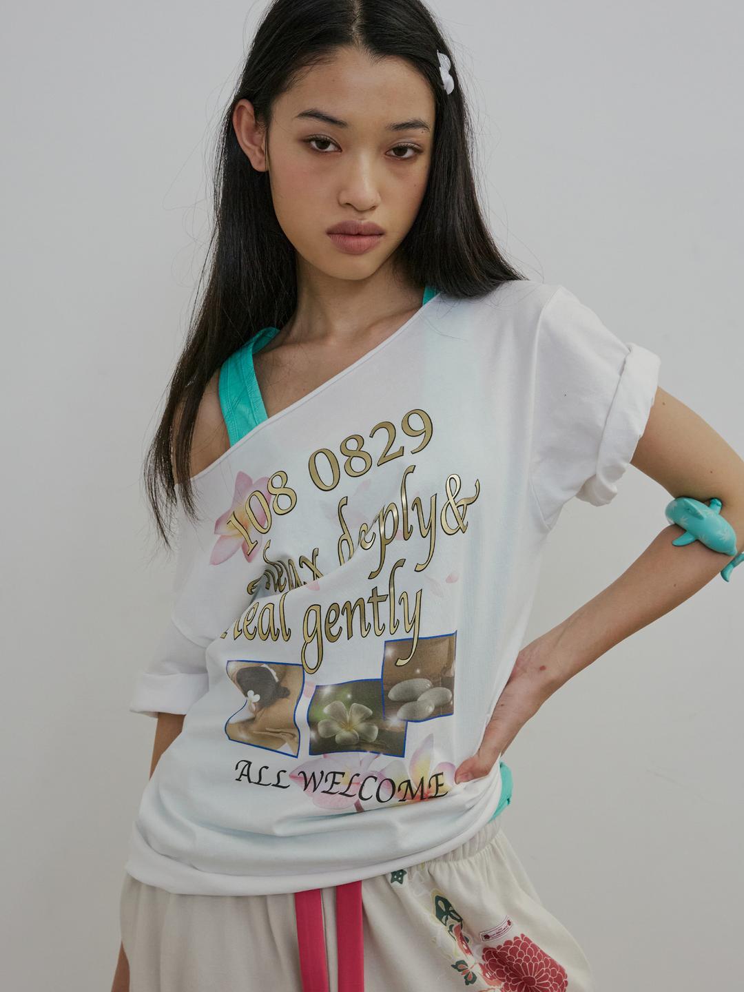 Healing Off-Shoulder Tee White