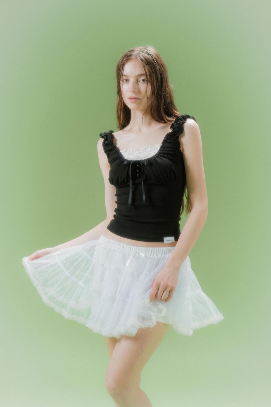 ALICE BUTTON SLEEVELESS (BK)