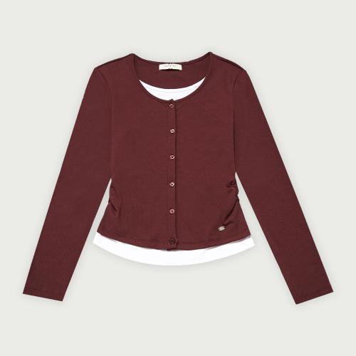 여성 웨일 슬림핏 가디건 레이어드 티셔츠_487(10530-131-613-45)