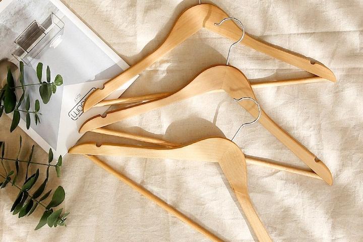 [5%쿠폰]커브형 바디 프리미엄 원목 옷걸이 30개 (M,L)