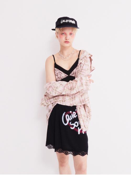 NEW DIRTYWASHING OVERFIT CHECK SHIRT PINK