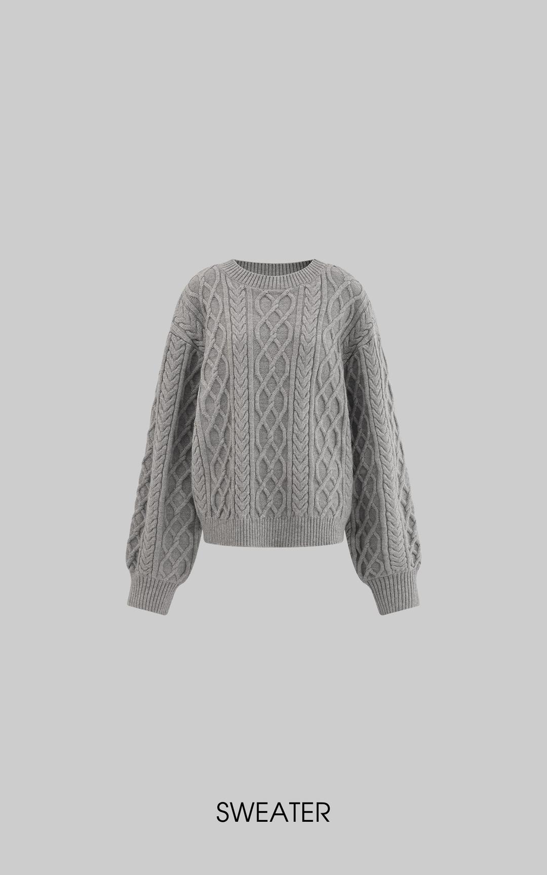 WARDEN EDGE Grey Lazy Chic Sweater Set