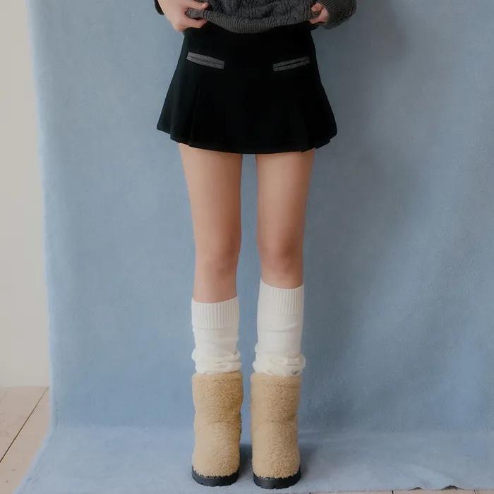 클로드 포켓 울 미니 스커트 ( 블랙 )