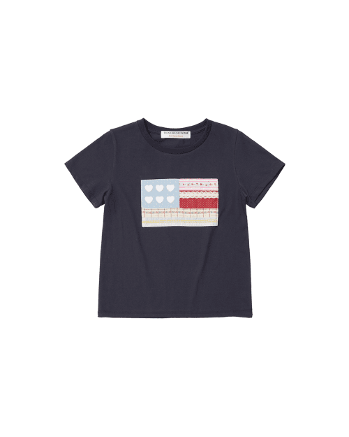 PATCHWORK SIX HEART T-SHIRT (NAVY)