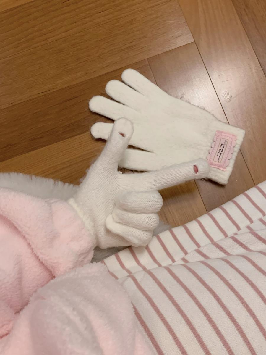 파스텔 레터링 터치 장갑 (4 color)