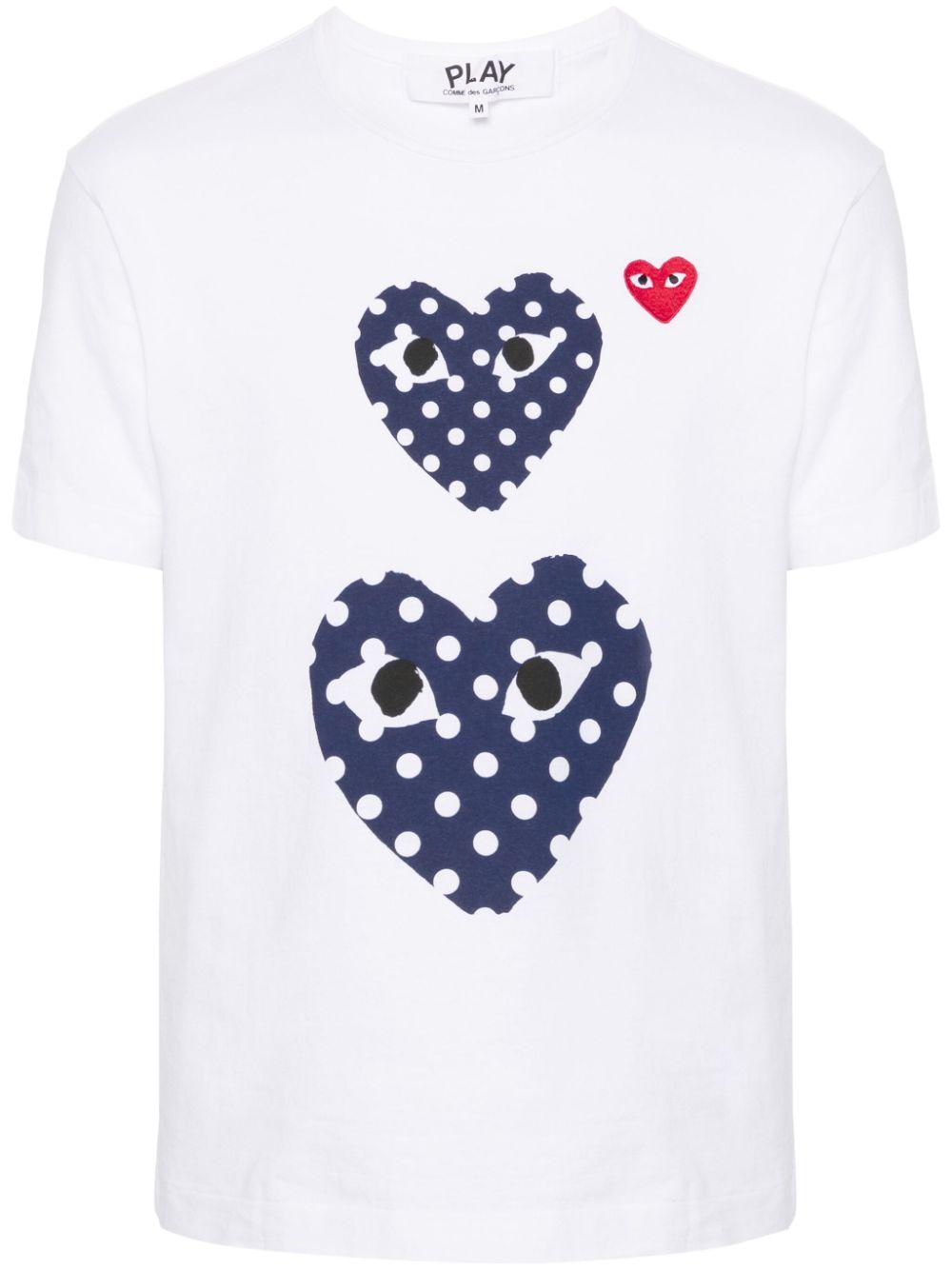 Two Polka Dot Heart Tee Unisex