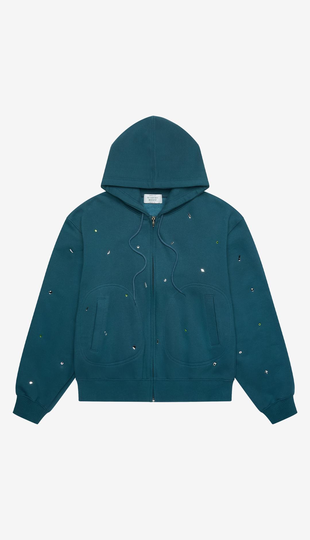 [12월 03일 예약발송]272. Warm Jeweled Zip-up _ Blue Green
