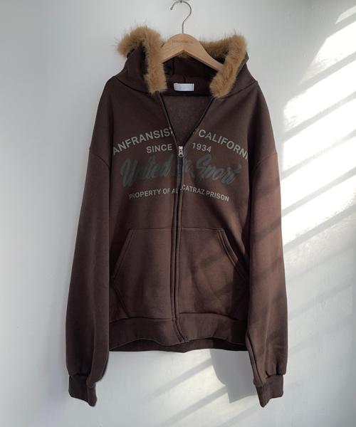 (Vintage)Fur Zip Up Hoody