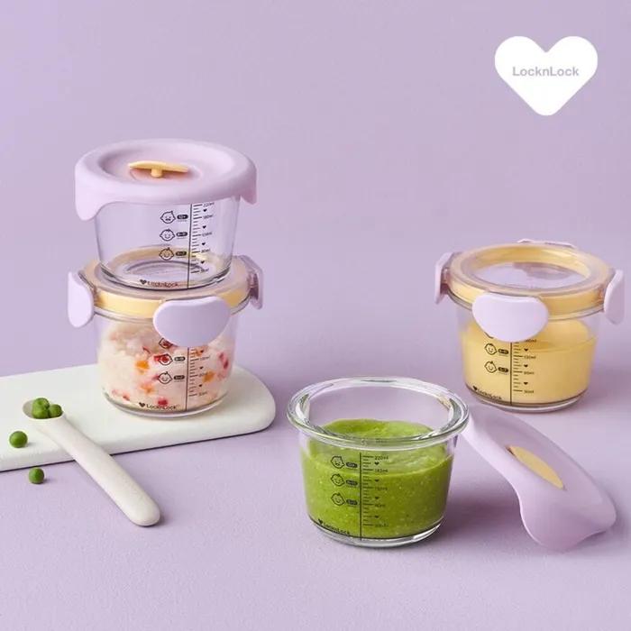 락앤락 리틀럽 디어 이유식용기 원형 260ml 4P 혼합세트