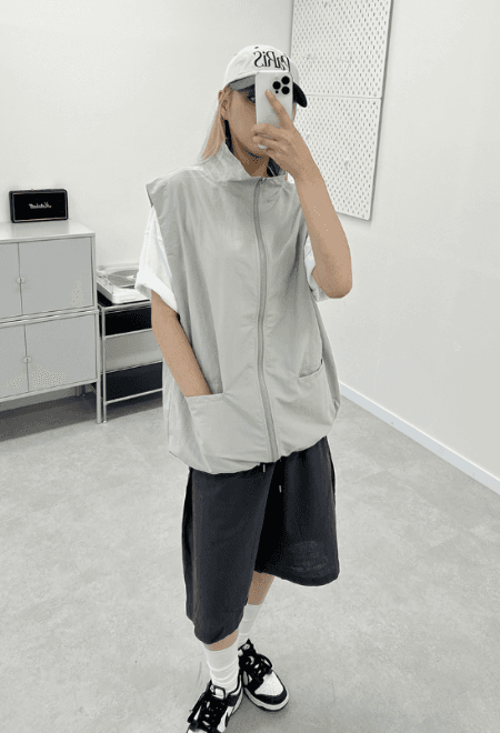 (UNISEX) 쇼리 나일론 베스트 (3color)