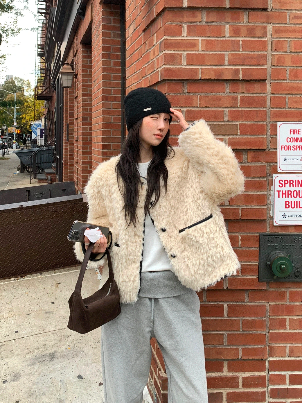 [ONLY FLILY] Ivory_Avenue Fur Jacket