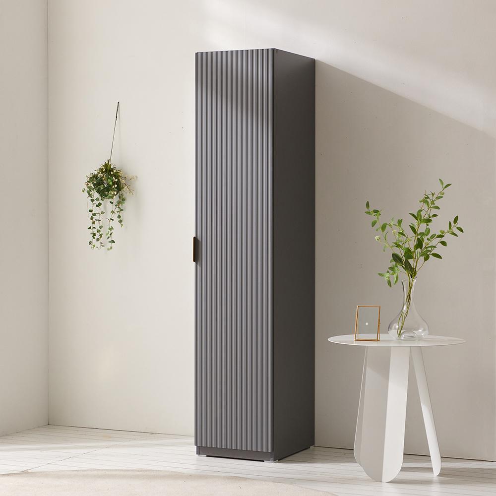 [허그가구] 미스티 키큰 틈새 옷장 400 진그레이