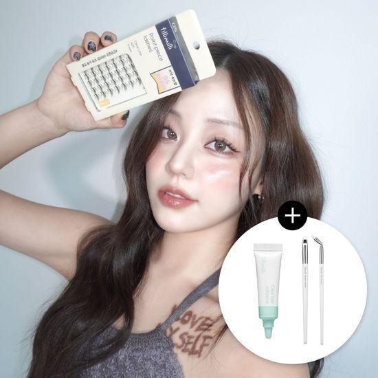 [접착제&브러시 증정] 령령PICK 필리밀리 포인트 가닥 속눈썹 05 돌리 포인트 (11mm) (60P)