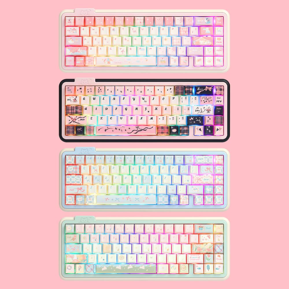 SPM x NEKEY LUCK68 풀 알루미늄 스플릿 핫스왑 커스텀 기계식 키보드