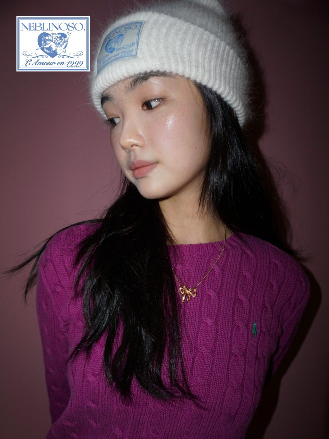 Angel angora beanie [Ivory]