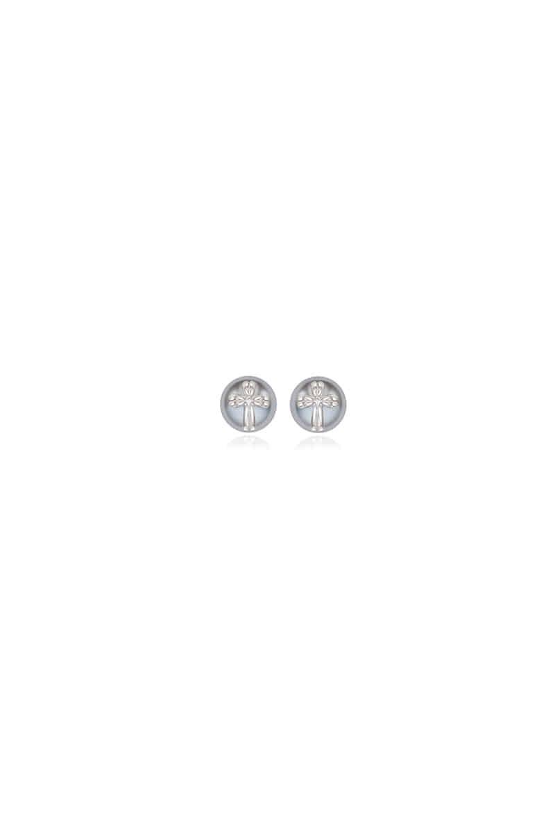 SHINE CROSS TERAHERTZ EARRINGS (8MM)
