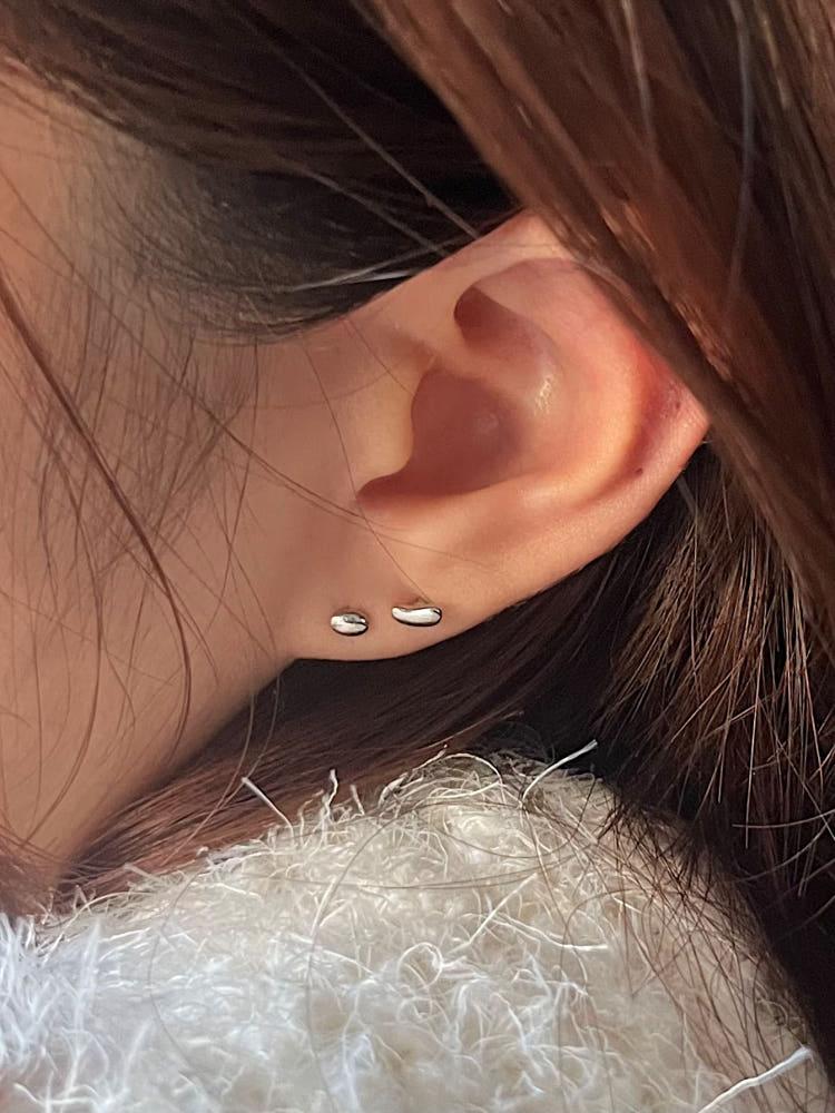 써지컬스틸 바 콩알 빈 피어싱 (2type/3color)