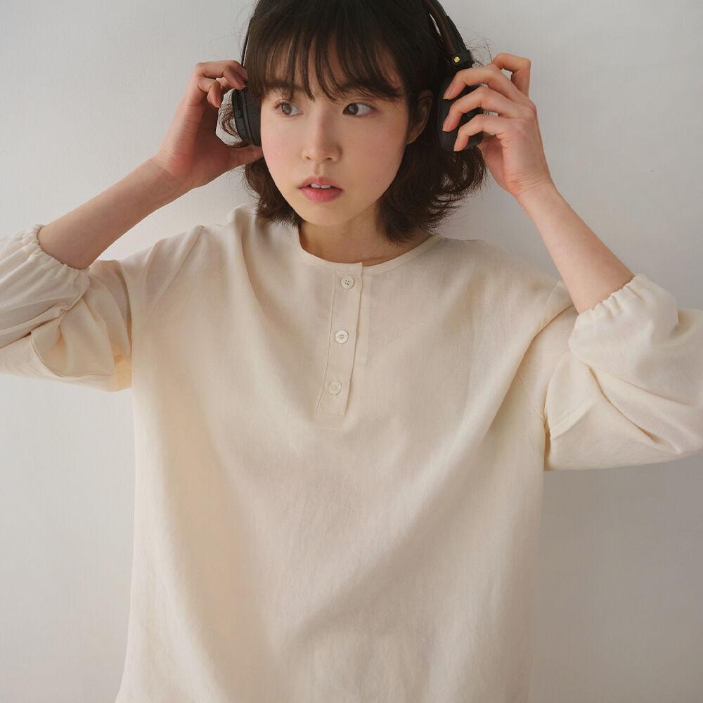 린넨텐셀 홈웨어 상하의 세트 아이보리