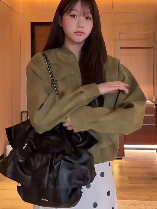 [유이수, 서지연PICK] [FRILL] 듀프스킨 체인 백팩 겸 숄더백_3COLOR