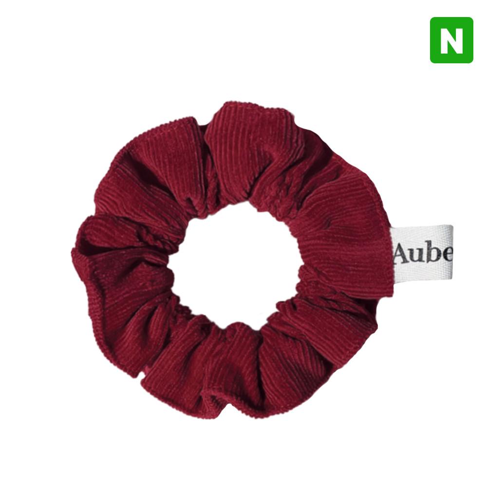 [ 네이버 단독 ] 코지 코듀로이 헤어 스크런치 레드 XS