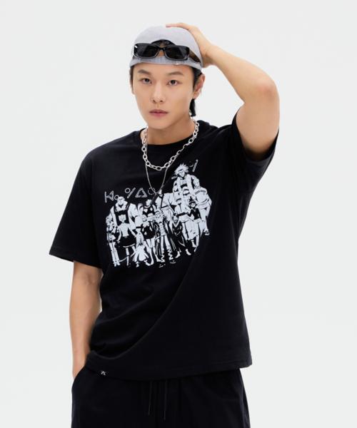 [헌터X헌터] 반팔 티셔츠(BLACK)_SPRLF49U03